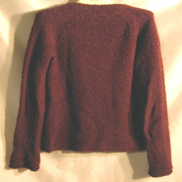 J. Crew Fuzzy Rich Brown Sweater V Neck Size Small - Picture 3 of 4